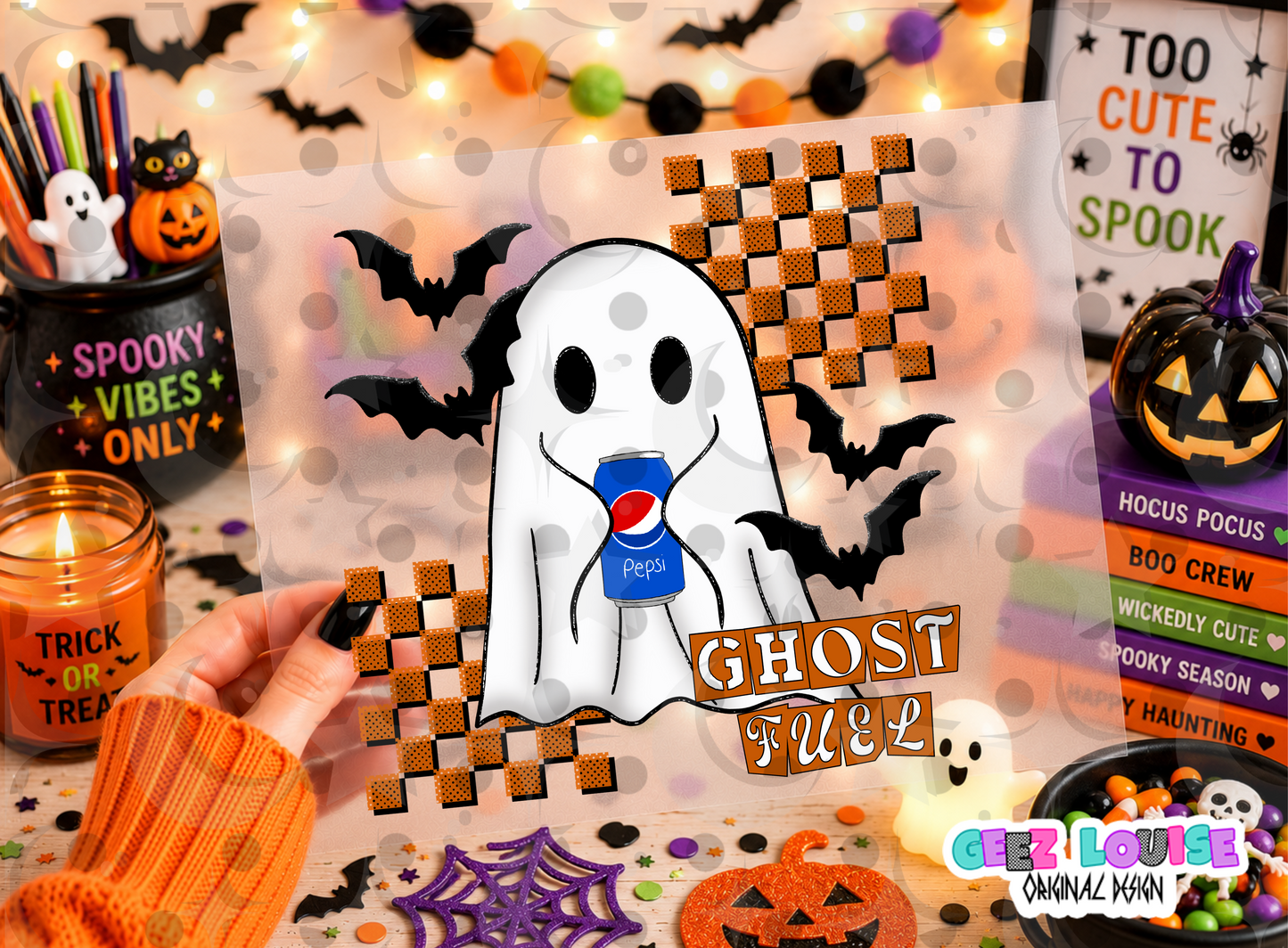 Ghost Fuel PNG | Cute Halloween Ghost Soda Sublimation Design | Spooky Ghost PNG | Multiple Soda Variants | Digital Download