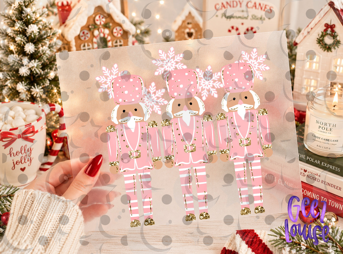 Pink Nutcracker Trio PNG | Girly Christmas Nutcracker Design
