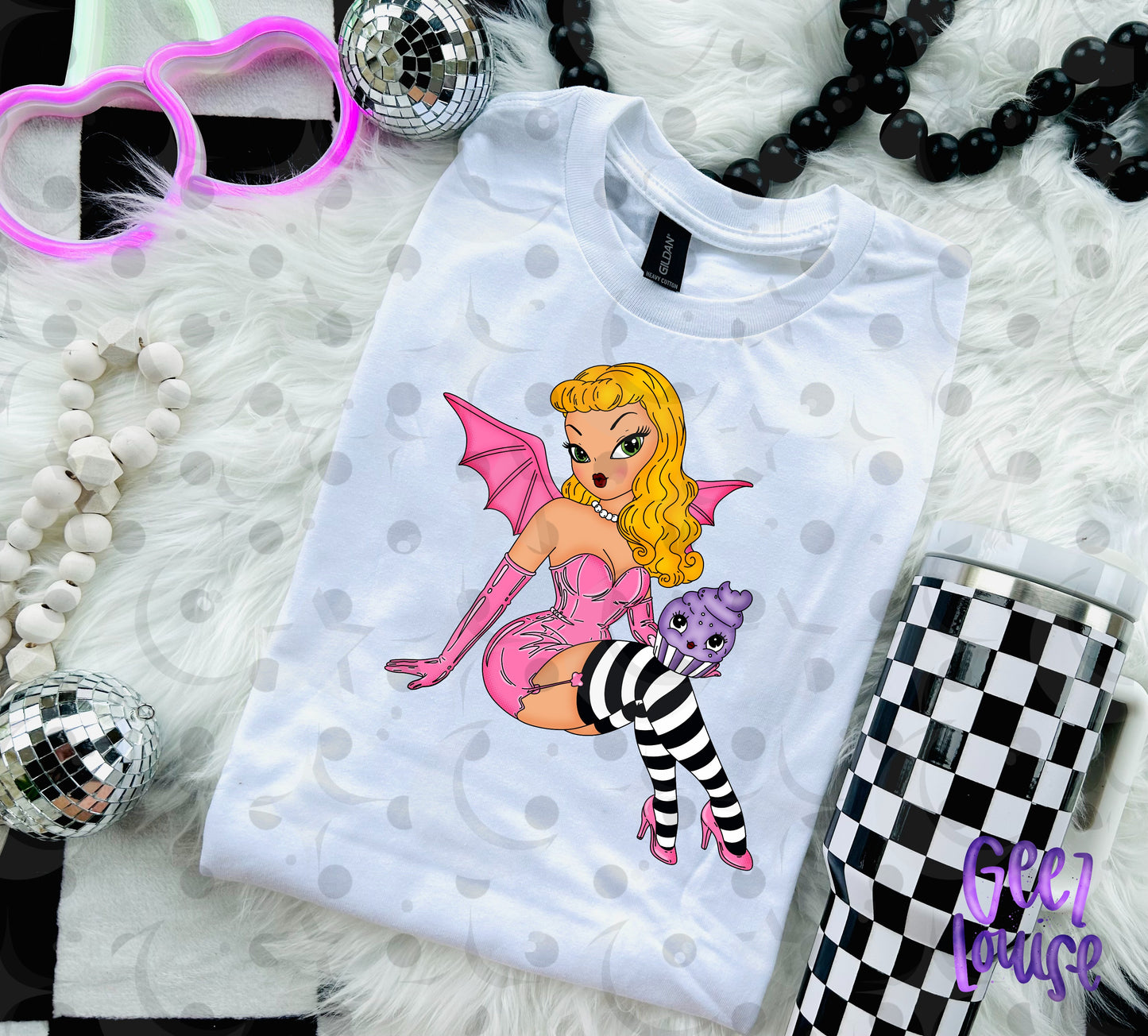 Retro Bat Girl Pinup PNG | Halloween Pinup Girl Design | Multiple Color Options