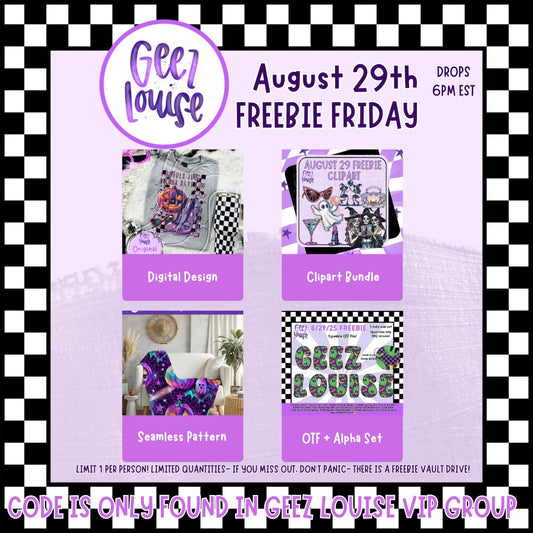 Freebie options- August 29th - all exclusive