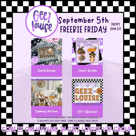 Freebie options- September 5th - all exclusive