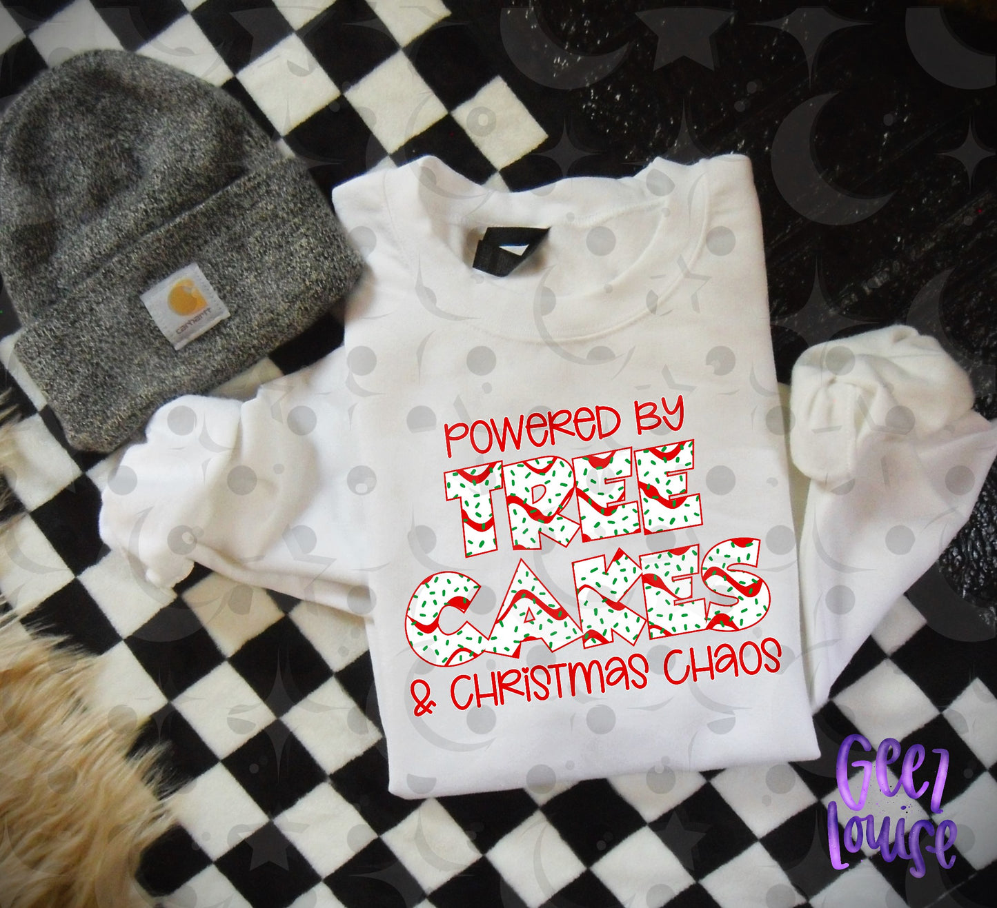 Powered by Tree Cakes & Christmas Chaos PNG | Christmas Snack Design