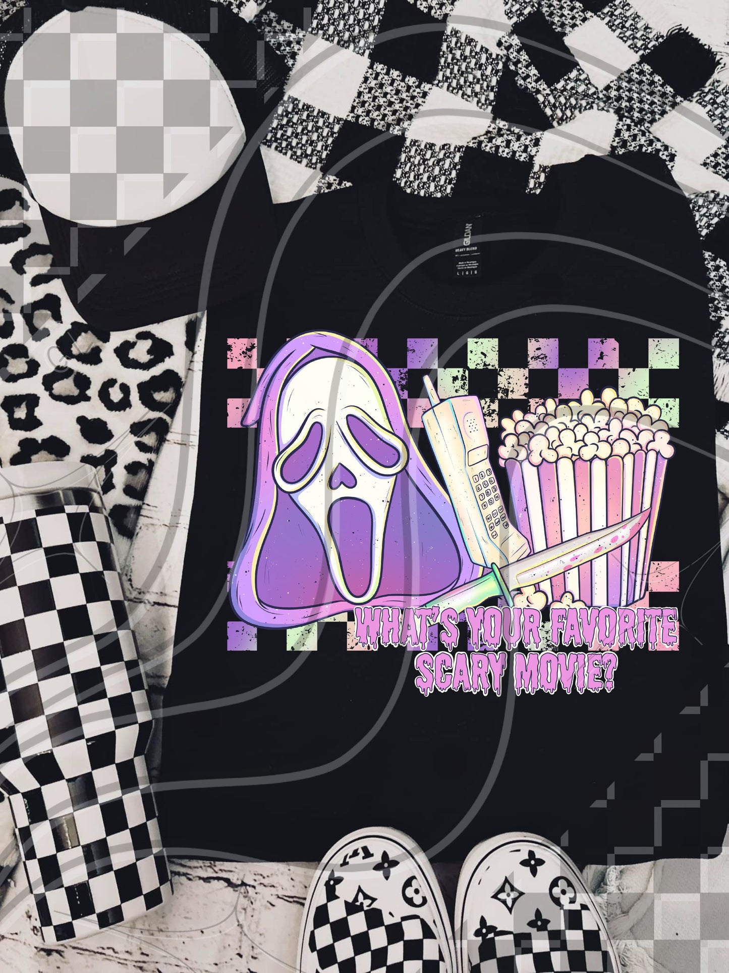 What's Your Favorite Scary Movie? – Pastel Scream PNG Digital File