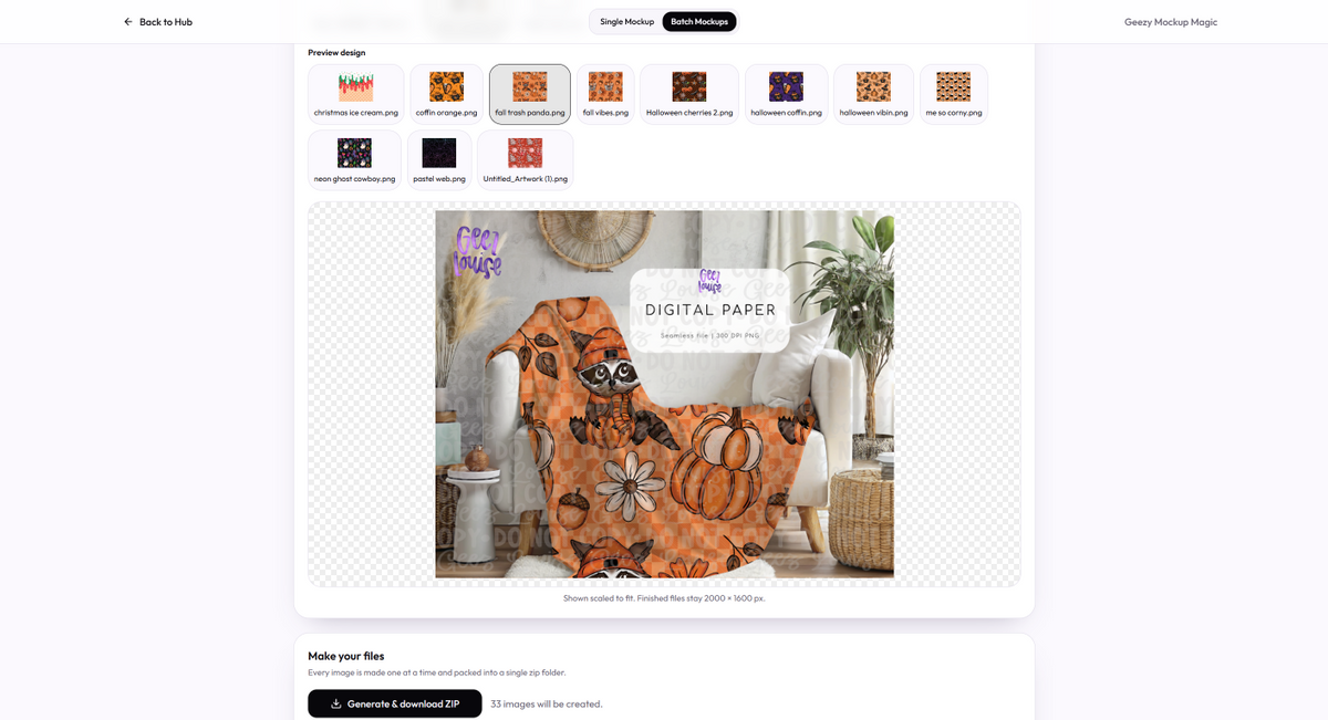 Geezy Mockup Magic Tool | Single & Batch Product Mockup Creator
