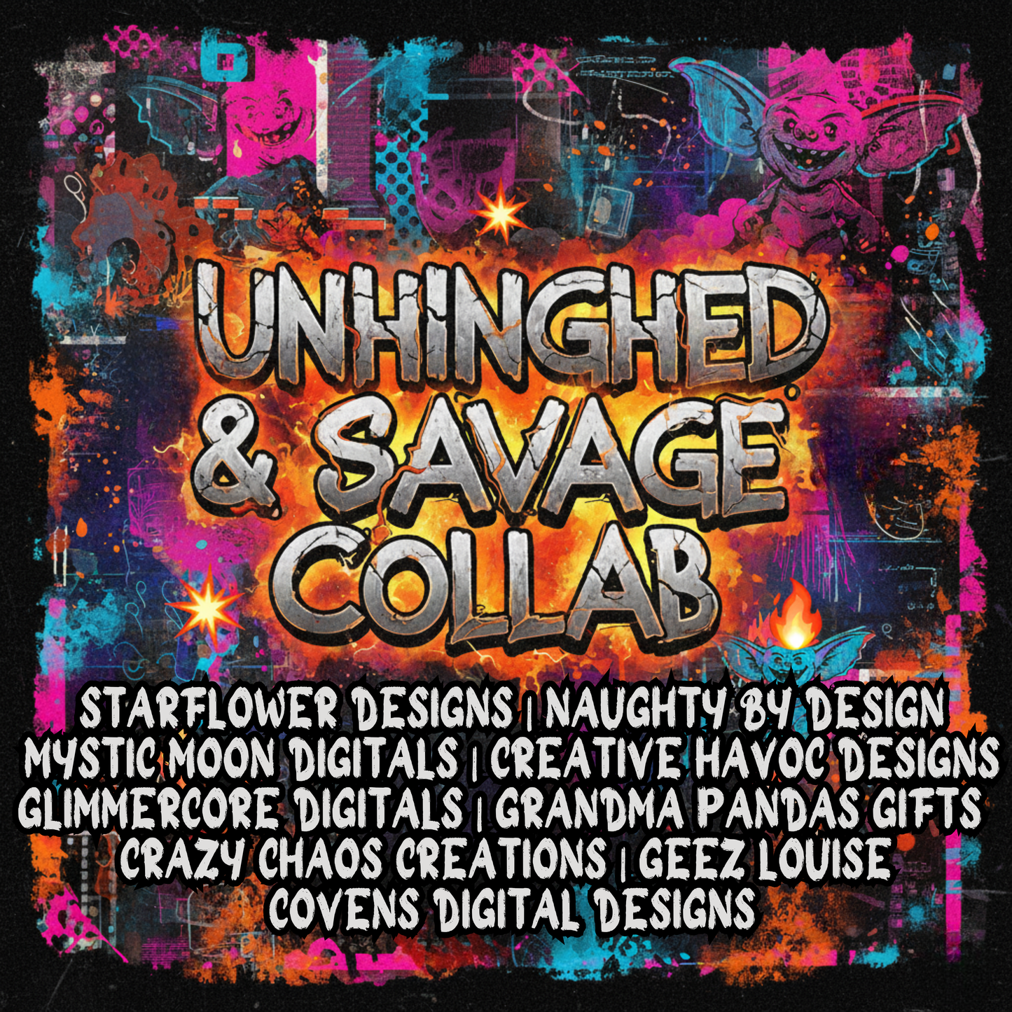 UNHINGED & SAVAGE COLLAB — Digital Design Bundle