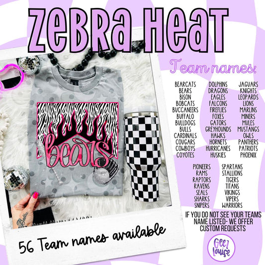 Zebra Heat – Team Spirit – Digital Download (Multiple Teams + Custom)