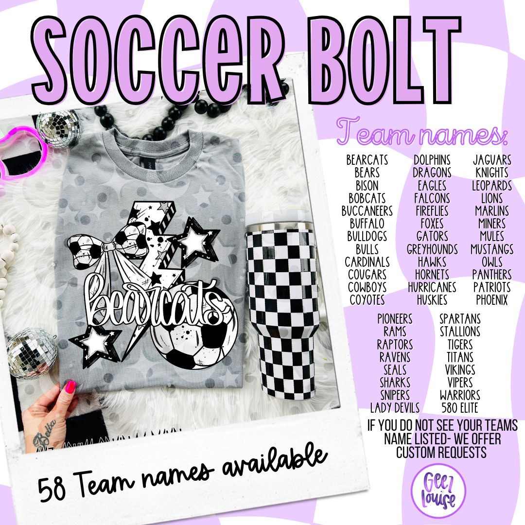 Soccer Bolt  – Team Spirit – Digital Download (Multiple Teams)