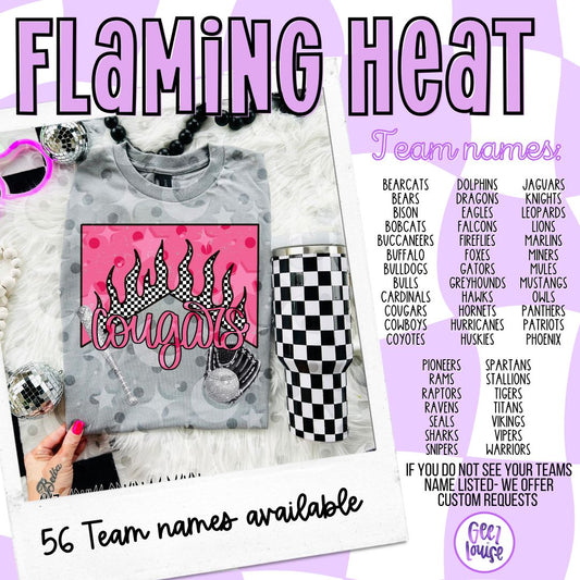 Flaming Heat  – Team Spirit – Digital Download (Multiple Teams + Custom)