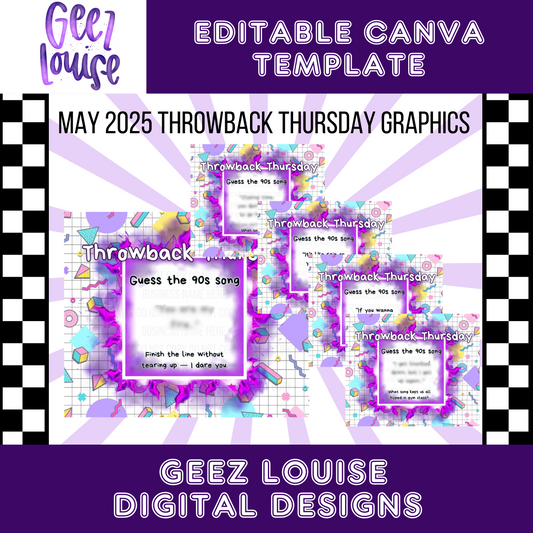 May 2025 Throwback Thursday graphics
