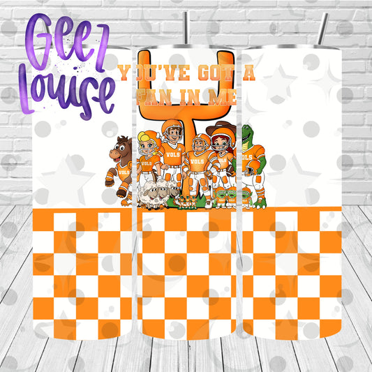 Tennessee Toys Football 20 oz Skinny Tumbler Wrap PNG | Orange Game Day | September 26 No FOMO