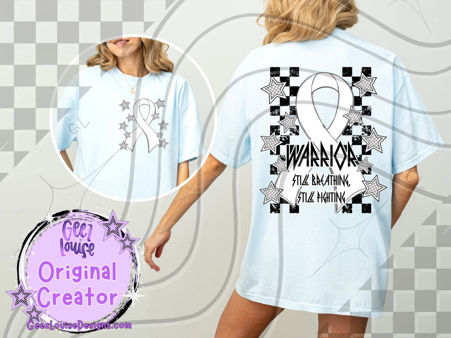 Warrior – Still Breathing, Still Fighting | Lung Cancer Awareness Digital Design