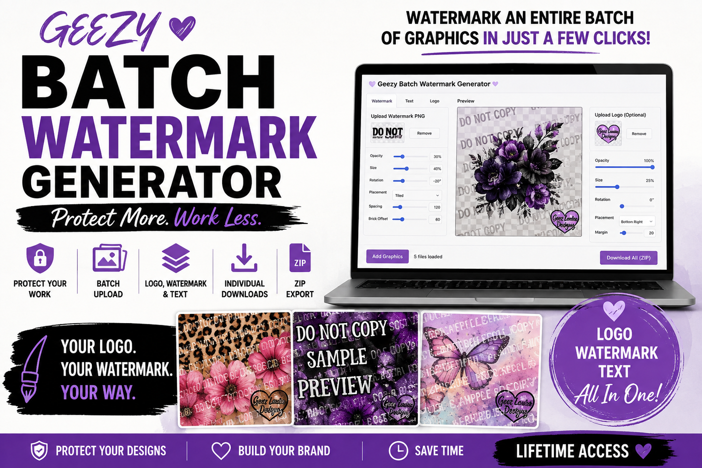 Geezy Batch Watermark Generator | Lifetime Access