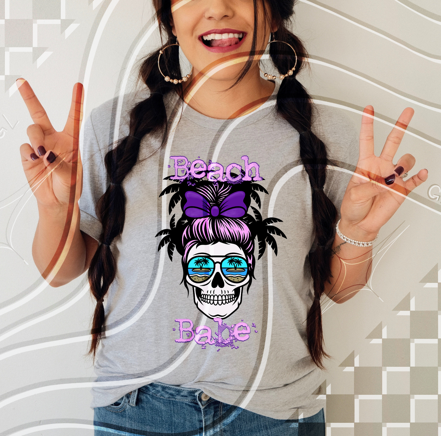 Beach babe skeleton - Digital Download- PNG