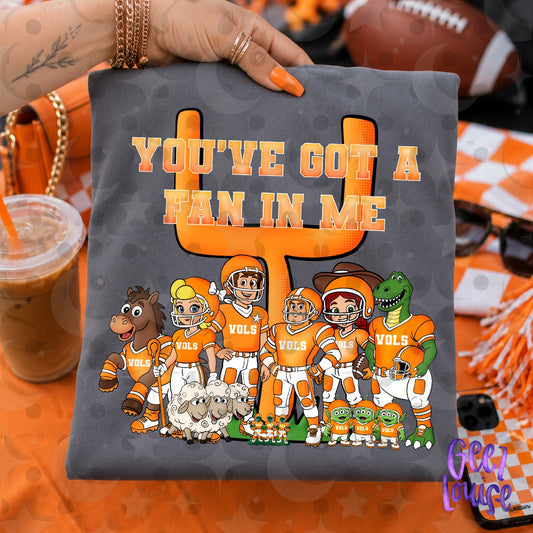 You’ve Got a Fan in Me Football PNG | Orange Game Day Character Mashup Design