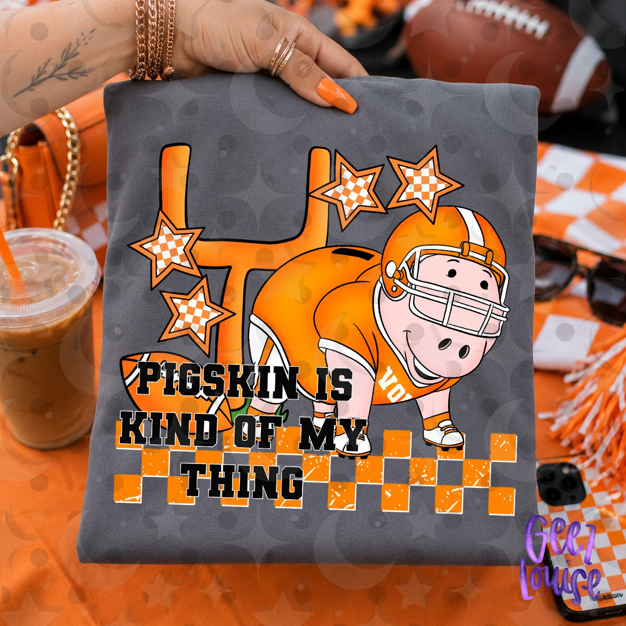 Pigskin Is Kind of My Thing Football Pig PNG |  Game Day Design | September 26 No FOMO Drive