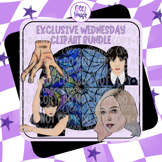 Exclusive Wednesday Clipart Bundle | Digital Download