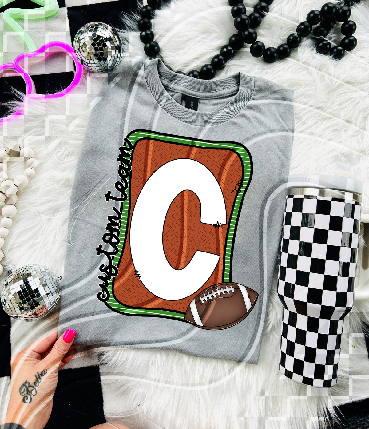 Custom Team Lettering Custom Team Football Letter PNG – Editable Sports Graphic – GeezLouise
