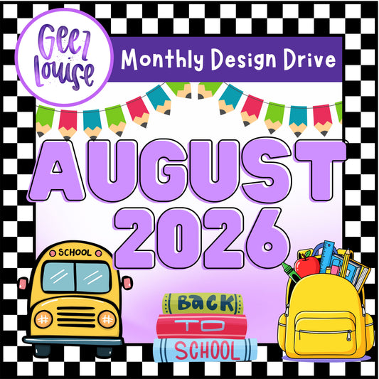 AUGUST 2026 Monthly Drives (choose your option)
