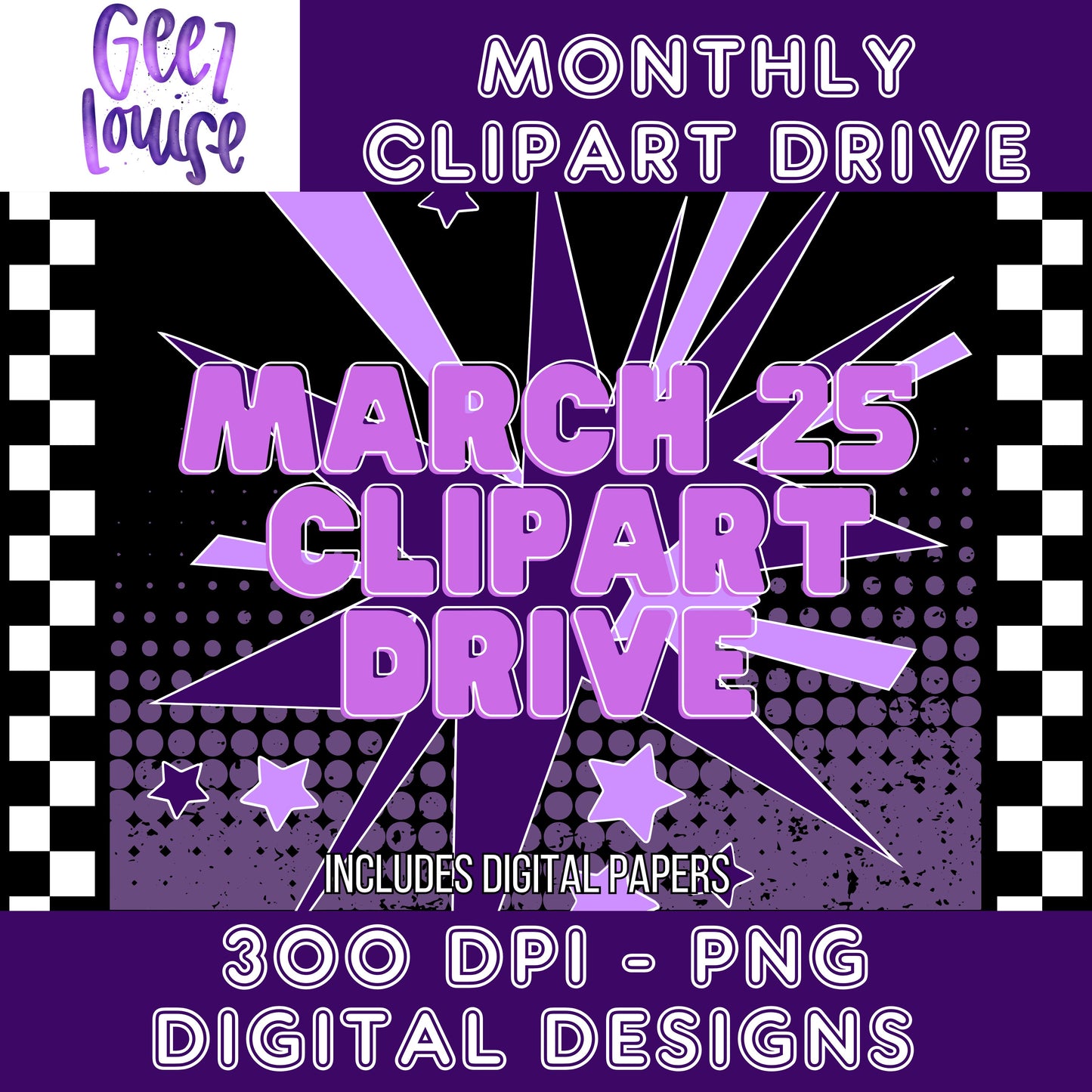 March 2025 Clipart Drive - Digital Download- PNG