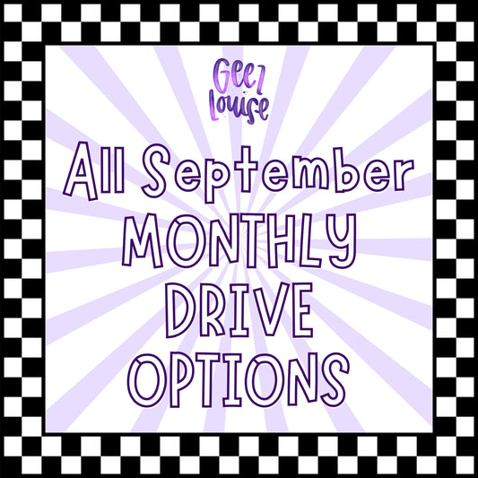 September Monthly Drives – Engagement, Clipart, Designs, Alpha/OTF, and Seamless/Paper