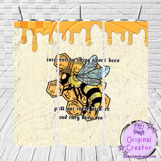 Honeycomb Bee Drip Tumbler Design – Bee Quote Sublimation