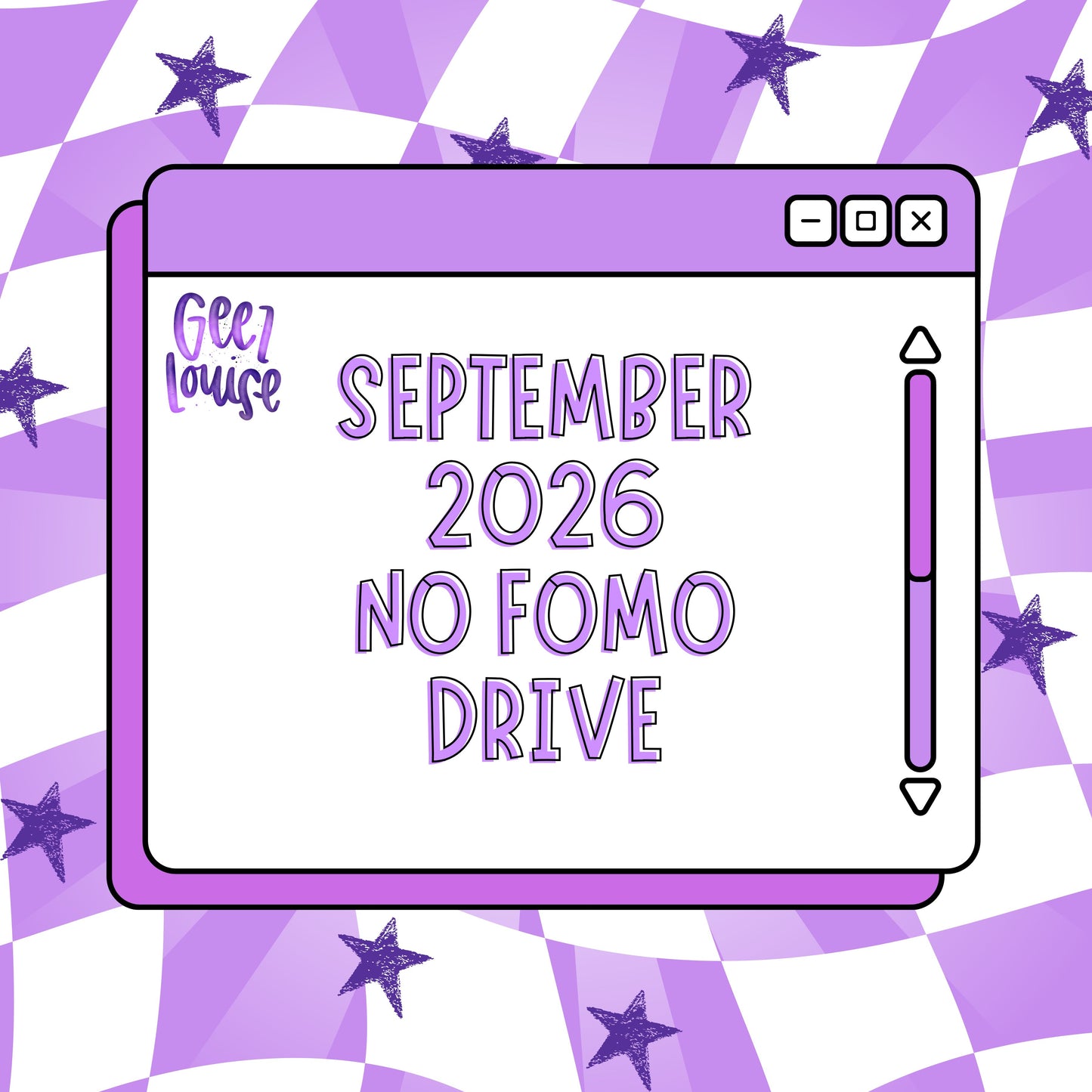 SEPTEMBER 2026 Monthly Drives (choose your option)