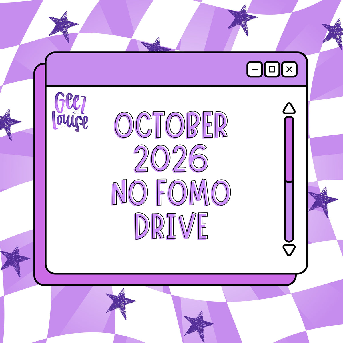OCTOBER 2026 Monthly Drives (choose your option)