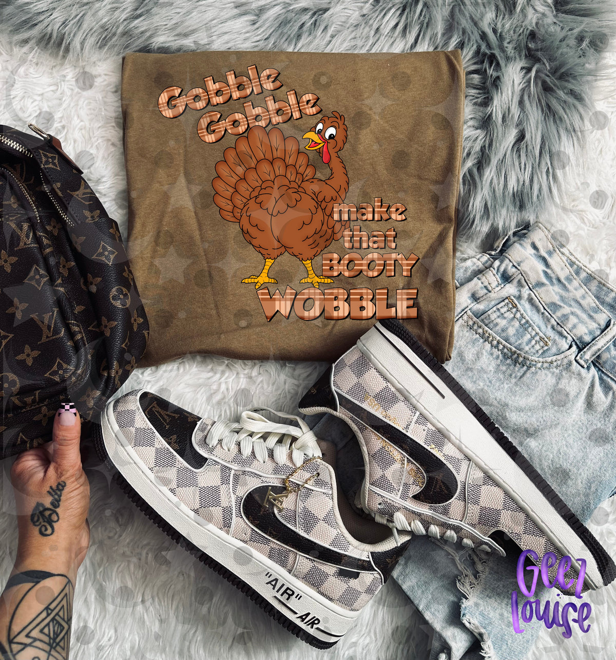 Gobble Gobble Make That Booty Wobble Thanksgiving PNG