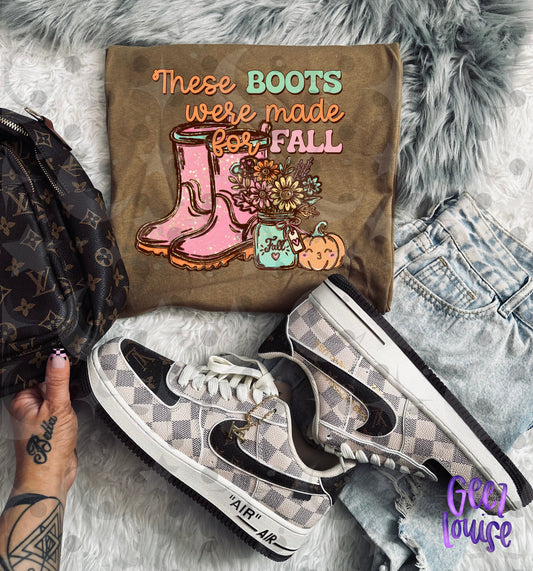 These Boots Were Made for Fall PNG | Cute Autumn Rain Boots & Flowers Design | September 26 Finished Design Drive