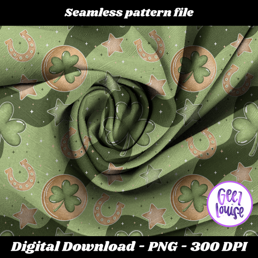 Lucky coin Seamless pattern - Digital Download- PNG