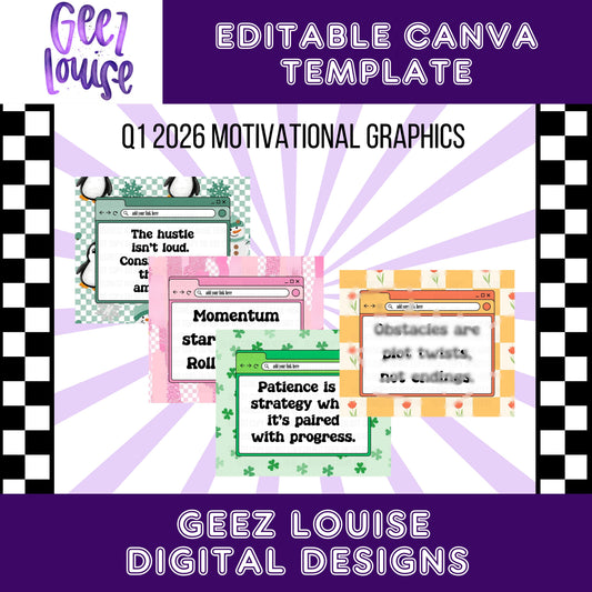 Q1 2026 Motivational Canva Template Pack