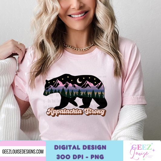 Appalachia Strong bear- Digital Download- PNG