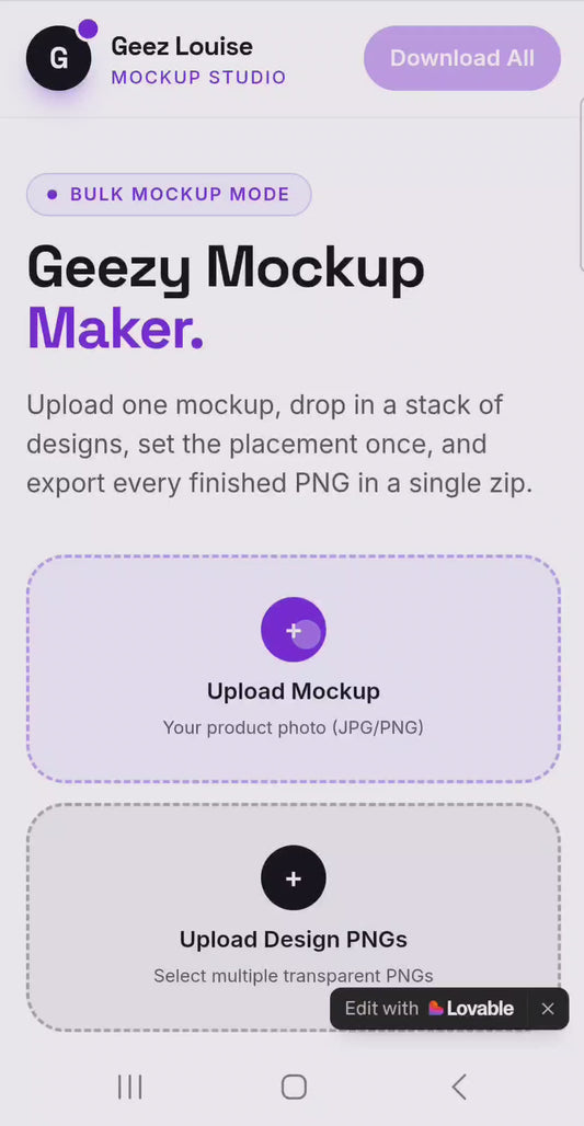 Geezy Mockup Generator | Bulk Mockup Creator | Lifetime Access