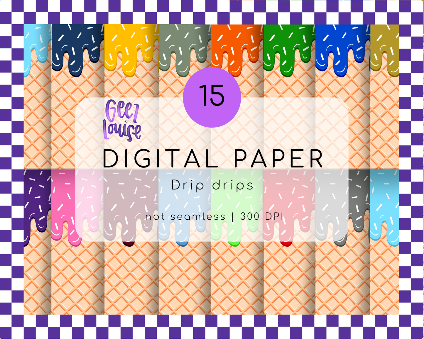 July 2025 Seamless/ Paper Drive - Digital Download- PNG