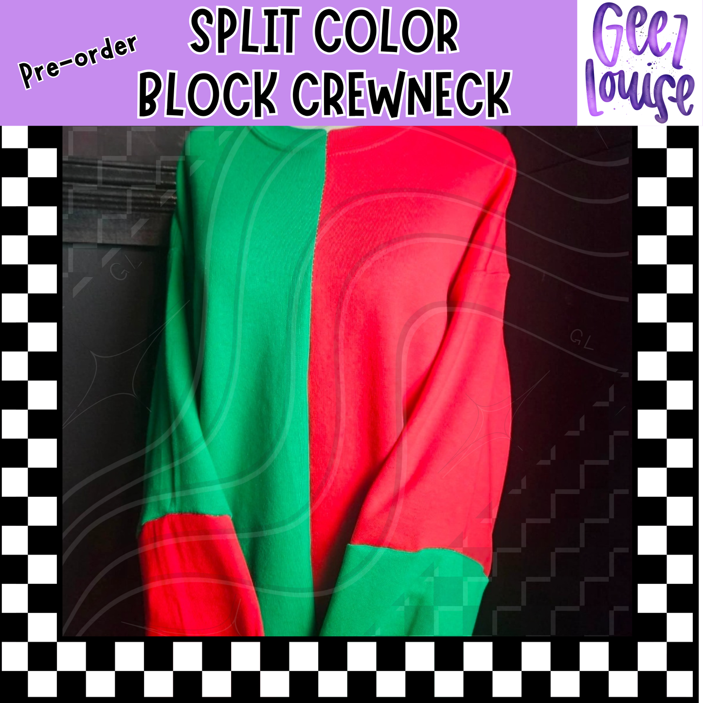 Wholesale Gildan 2-Tone Split Colorblock Crewneck Sweatshirts (Random Color Split)