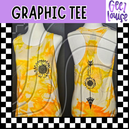 Fearless Sunflower Tie-Dye Tank – Ready to Ship