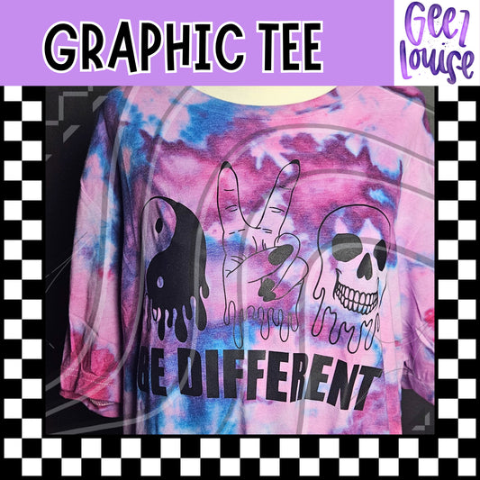 Be Different Drippy Graphic Tie-Dye Tee

 – Ready to Ship