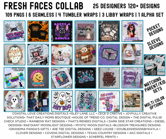 Fresh Faces Collab – 120+ Digital Designs from 25 Creators