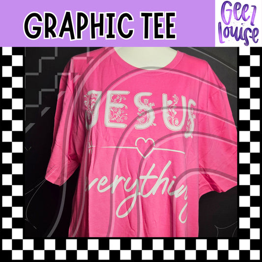 Jesus Loves Everything Bright Pink Tee
- ready to ship