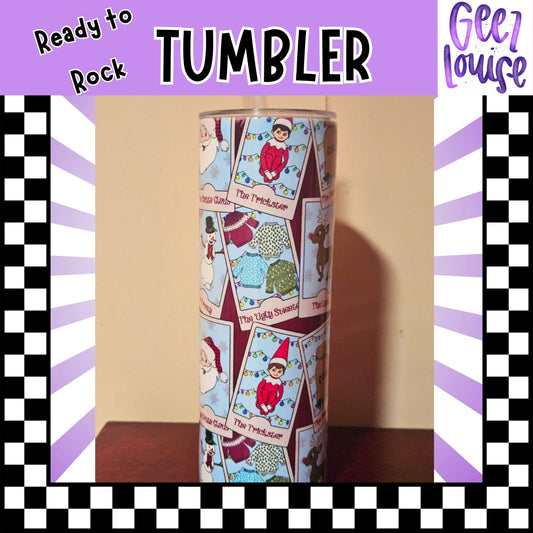 Holiday Tarot 20oz Tumbler – Festive Mayhem in a Cup