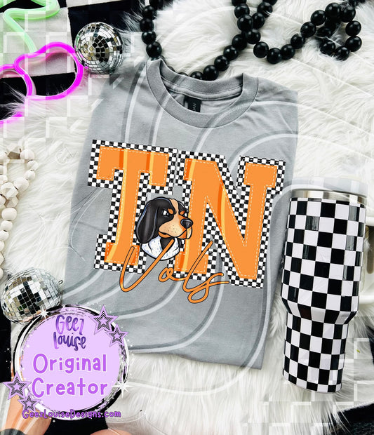 TN Vols Checkered PNG Design