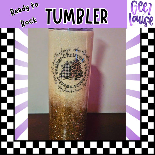 Sweater Weather Glitter Resin 20oz Tumbler