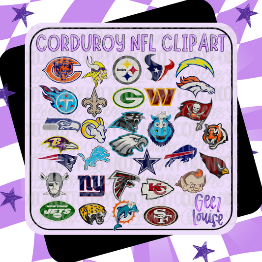 Faux Corduroy national Mascot Clipart – Digital Download