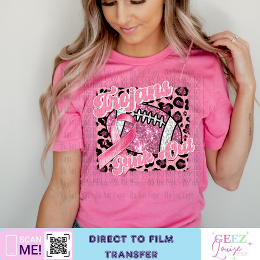 Pink Out tro- Direct to Film Transfer - made to order