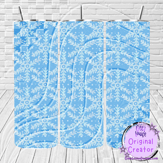 Snowflake Pattern Tumbler Wrap | 20oz Skinny Digital Design