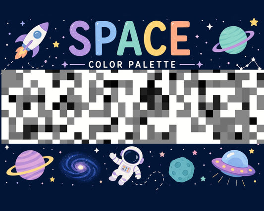 Space Color Palette | Galaxy Color Palette | Outer Space PNG Color Guide | Kids Space Theme | Digital Download