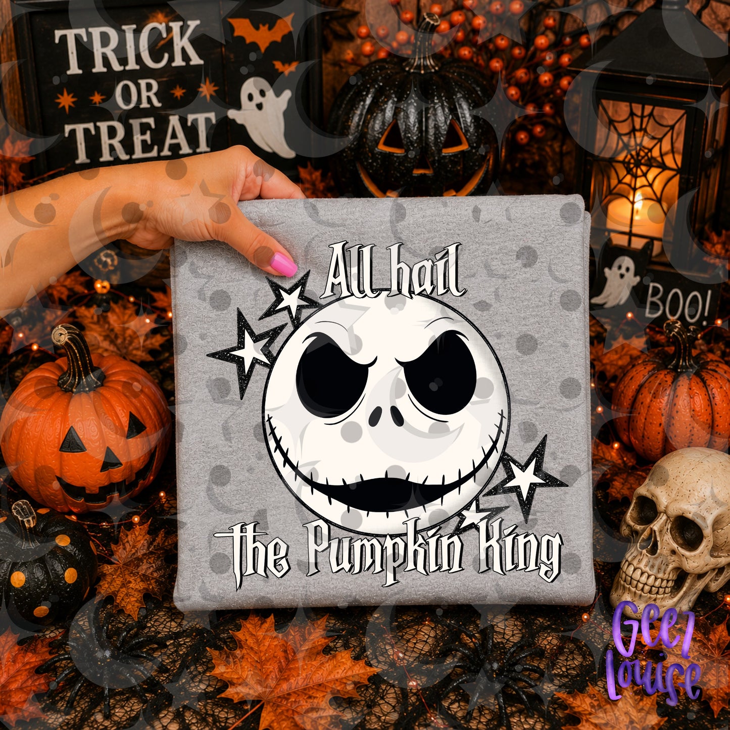 All Hail the Pumpkin King Halloween PNG | Spooky Skull Halloween Sublimation Design | Gothic Digital Download | July 26 No FOMO Drive