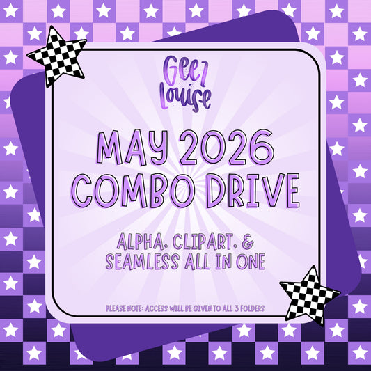 May Combo Drive 2026 | Clipart, Alpha & Seamless Design Bundle