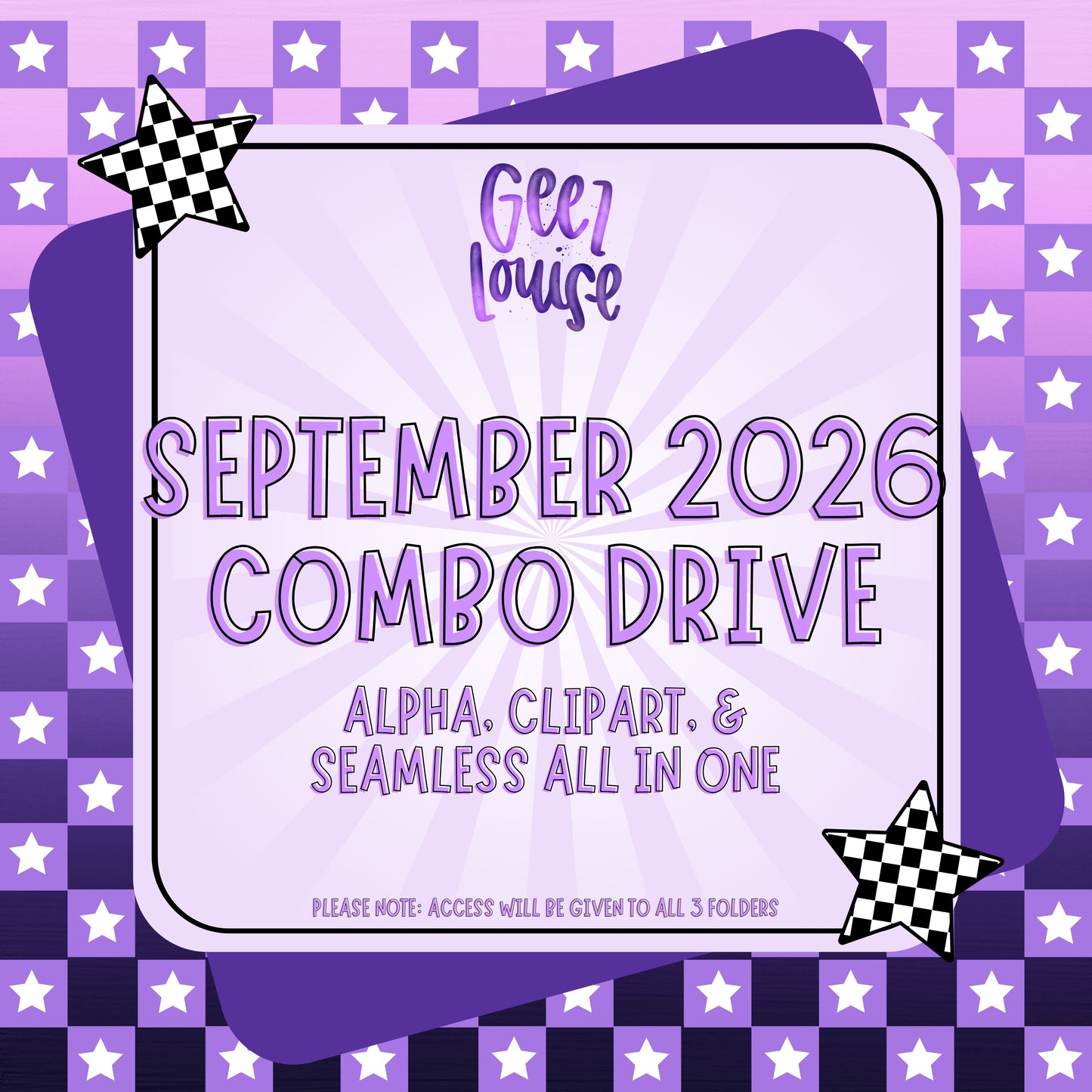 SEPTEMBER 2026 Monthly Drives (choose your option)