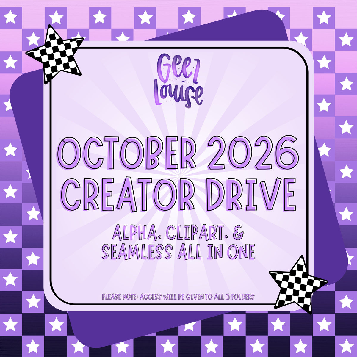 OCTOBER 2026 Monthly Drives (choose your option)